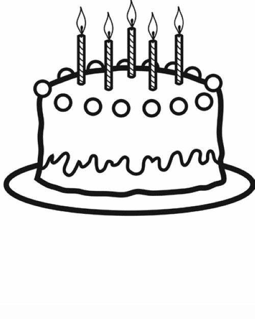 Geburtstagskuchen Zeichnen
 Kostenlose Malvorlage Geburtstag Geburtstagstorte zum