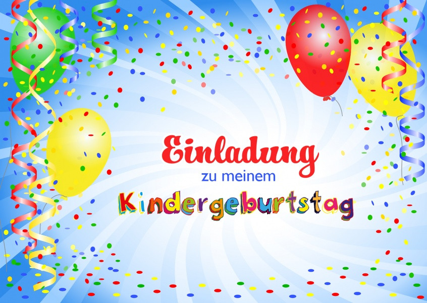 Geburtstagsparty Einladung Hintergrund
 Einladung zum Kindergeburtstag