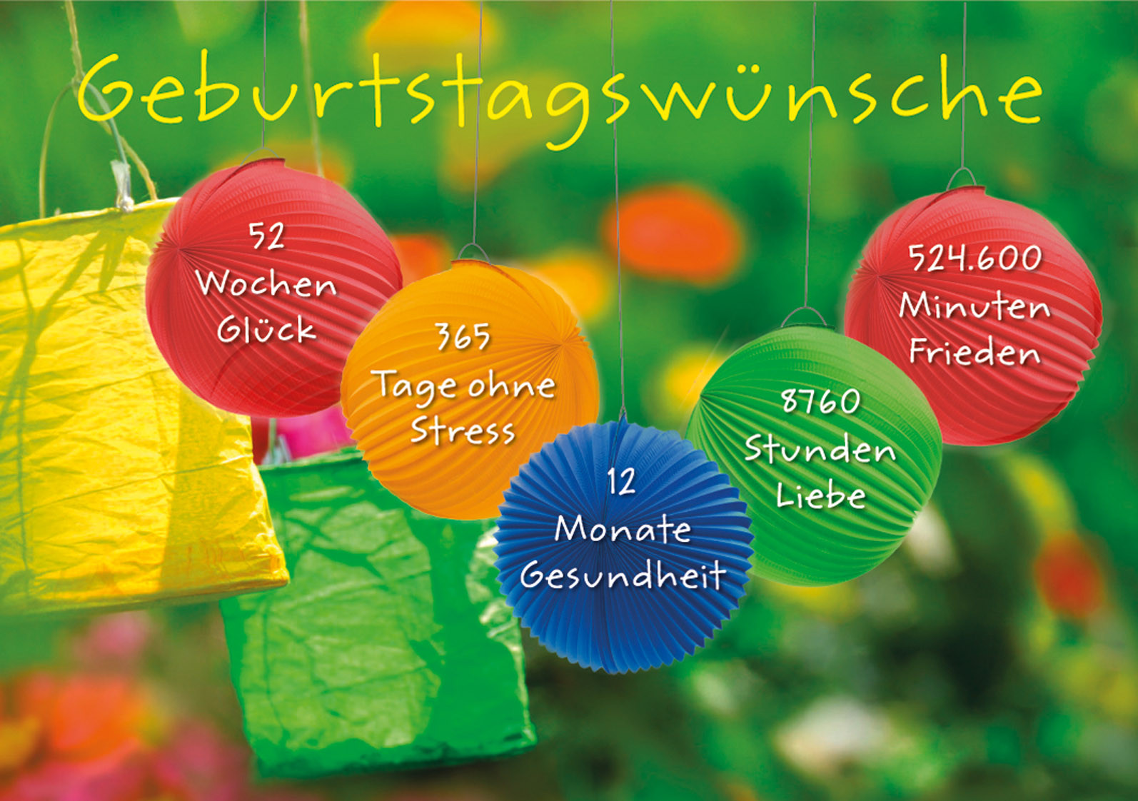 Geburtstagssprüche 365 Tage
 Geburtstagswünsche Mit Gesundheit