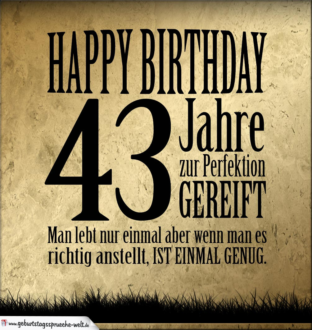 Geburtstagssprüche 55
 43 Geburtstag Retro Geburtstagskarte Geburtstagssprüche