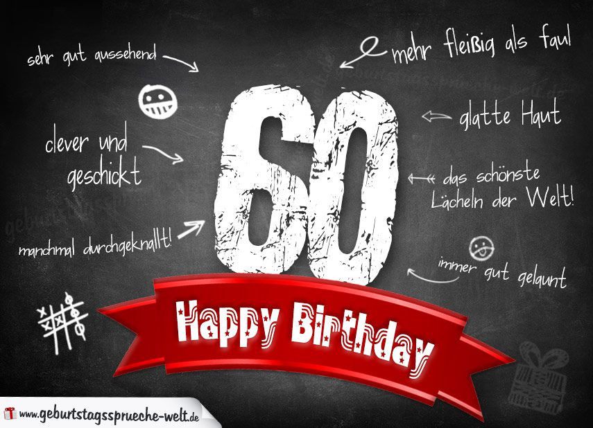 Geburtstagssprüche 60 Jahre
 Lustige Geburtstagskarten Zum 60 Geburtstag Zum