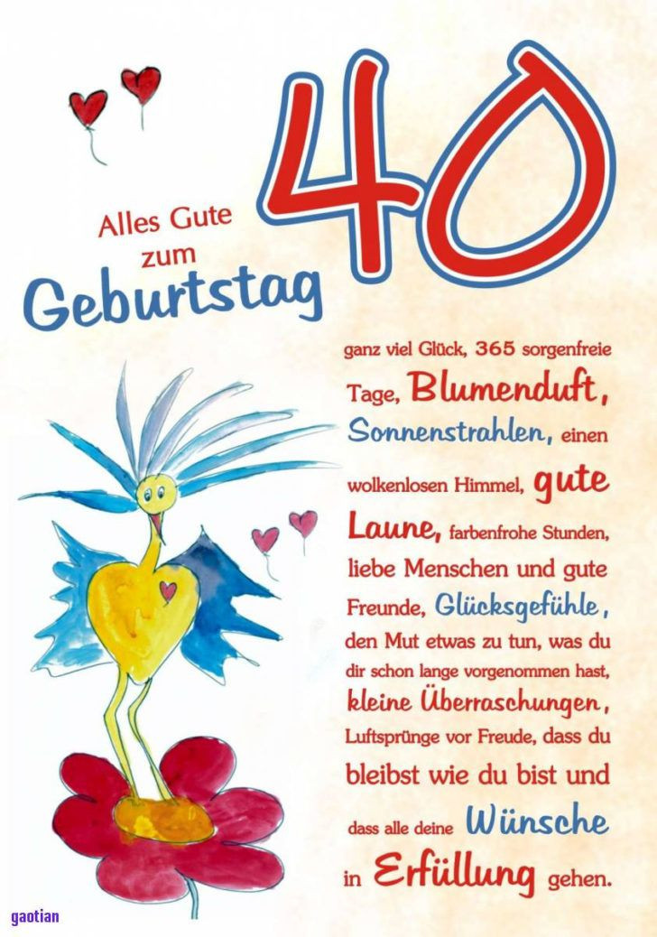 Geburtstagssprüche Zum 40. Geburtstag
 Sprüche 40 Geburtstag Frau Kostenlosglückwünsche Zum 40