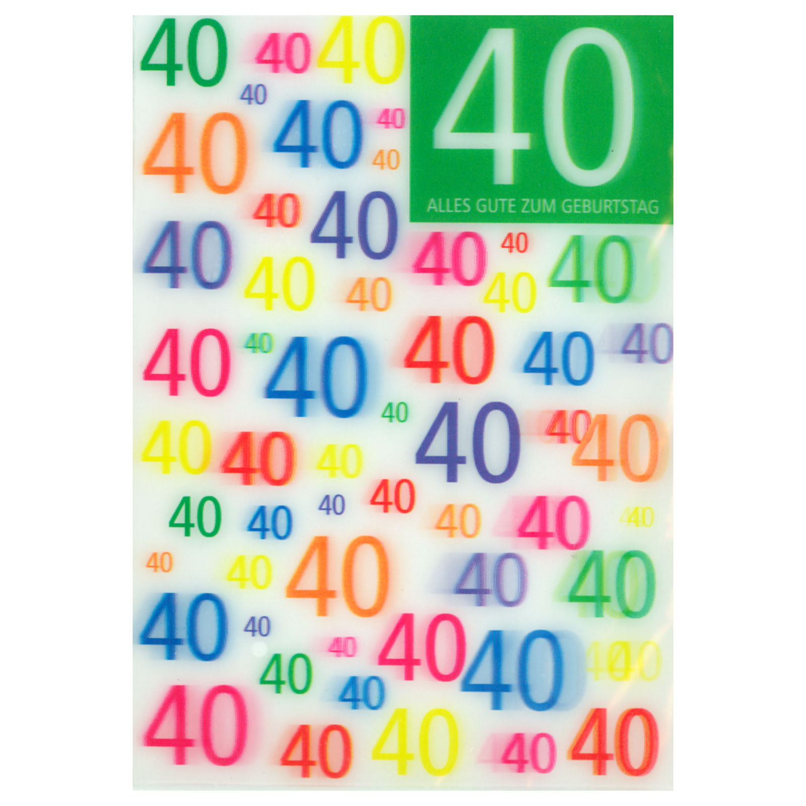 Geburtstagssprüche Zum 40. Geburtstag
 3D Karte 40 Geburtstag