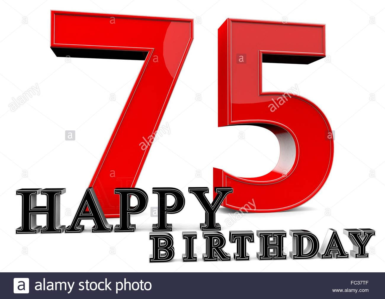 Geburtstagssprüche Zum 75. Geburtstag
 Happy Birthday zum 75 Geburtstag Stock