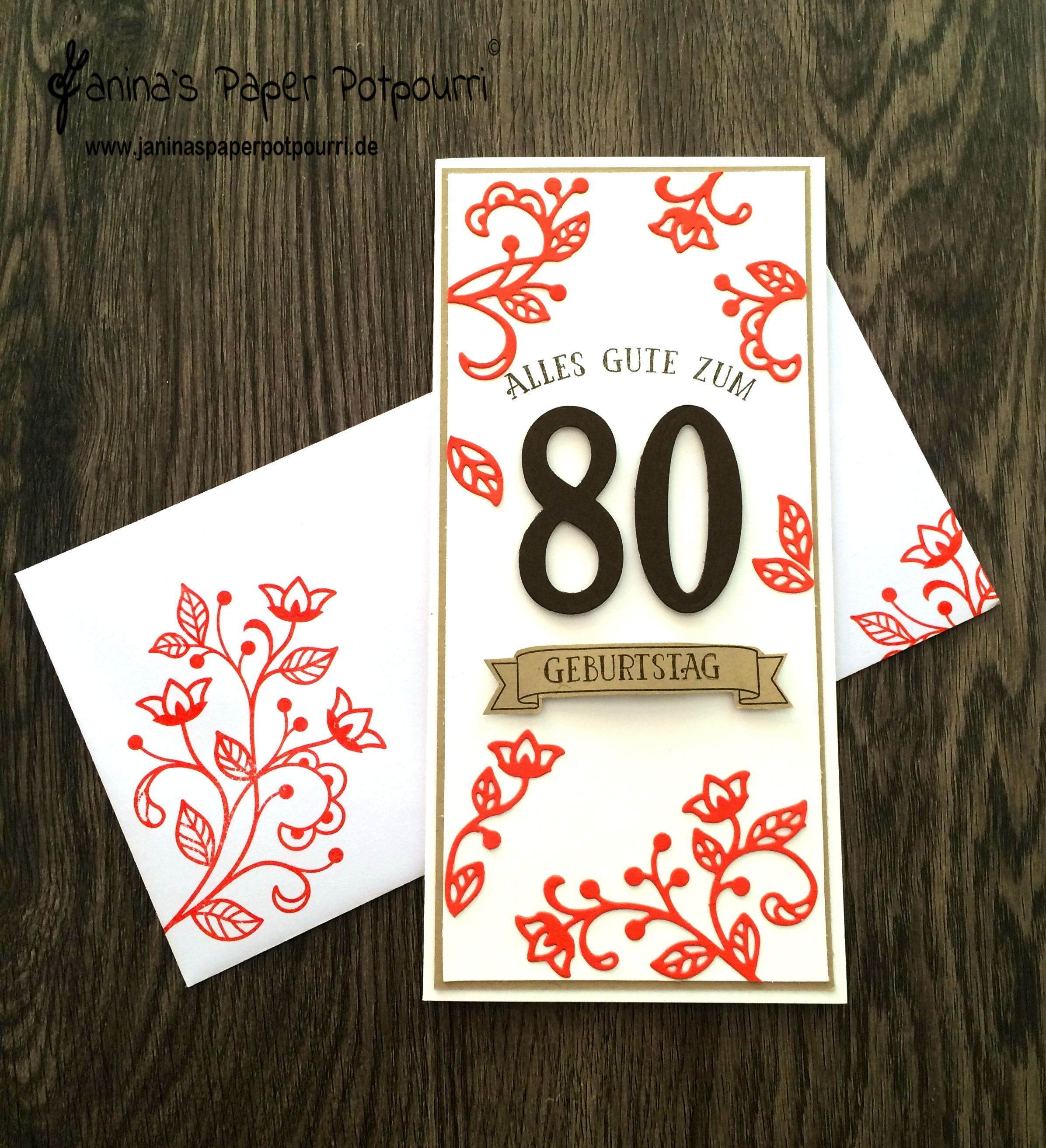 Geburtstagssprüche Zum 80. Geburtstag
 Blütenpoesie Karte zum 80 Geburtstag