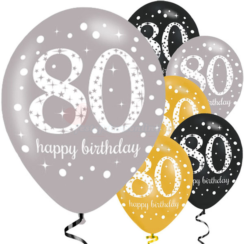 Geburtstagssprüche Zum 80 Geburtstag
 Dekorative Luftballon Geburtstags Deko zum 80 Geburtstag