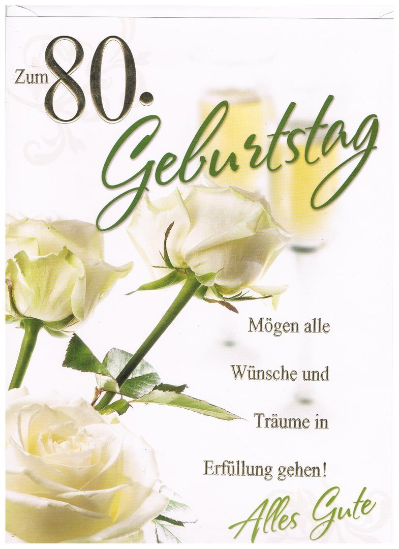 Geburtstagssprüche Zum 80. Geburtstag
 XXL Geburtstagskarte "80 " Partyland