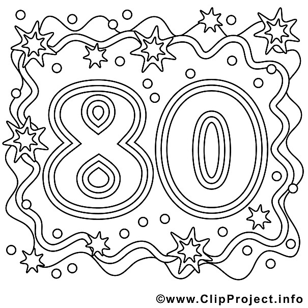 Geburtstagssprüche Zum 80 Geburtstag
 Malvorlage zum 80 Geburtstag