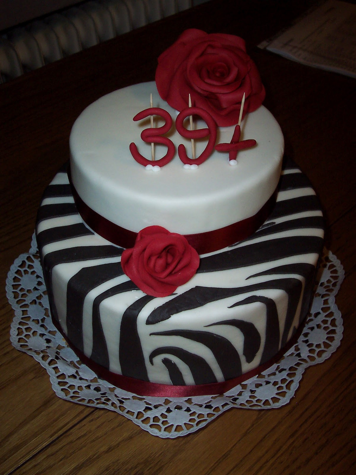 Geburtstagstorte 40
 Meine Seifenschätze Zebra Torte zum Geburtstag
