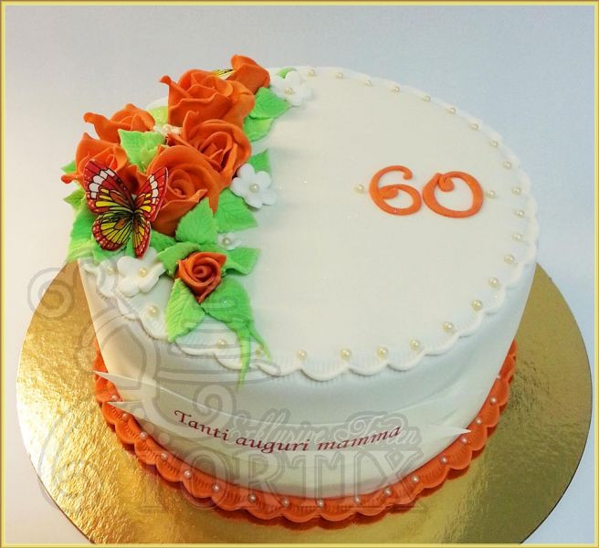 Geburtstagstorte 60 Jahre
 Tortix Rosen in Orange zum 60 Geburtstag
