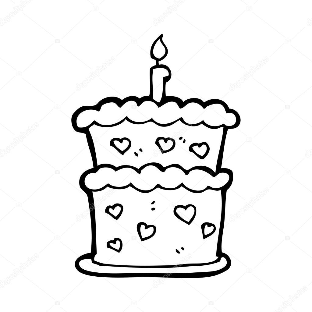 Geburtstagstorte Cartoon
 Cartoon Torte mit Kerzen — Stockvektor © lineartestpilot