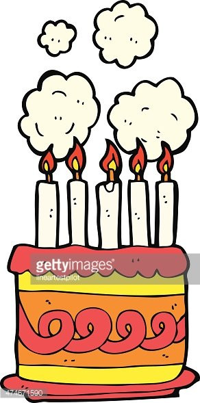 Geburtstagstorte Cartoon
 Cartoon Geburtstagstorte stock vektorgrafiken Clipart