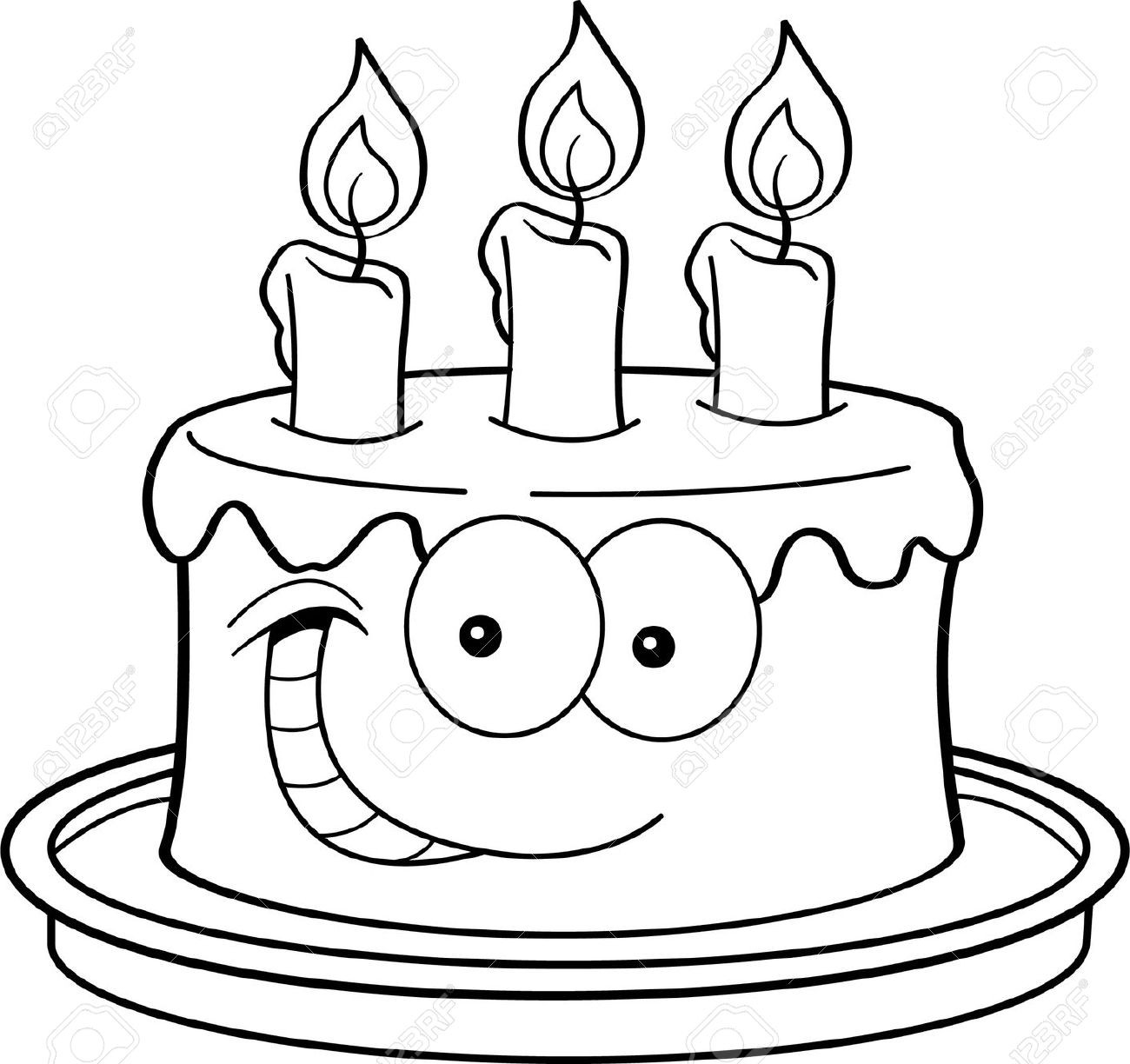 Geburtstagstorte Clipart Schwarz Weiß
 Clipart kuchen schwarz weiss