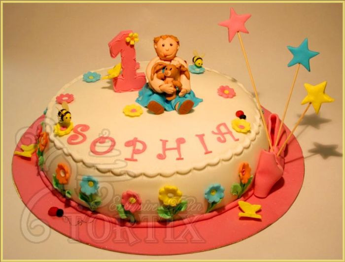 Geburtstagstorte Für Mädchen
 Tortix Torte zum ersten Geburtstag für kleines Mädchen