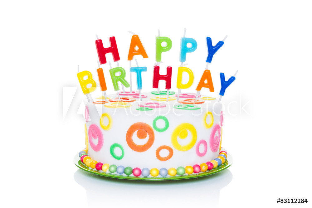 Geburtstagstorte Gemalt
 Alles Gute zum Geburtstag Kuchen Foto Poster Wandbilder