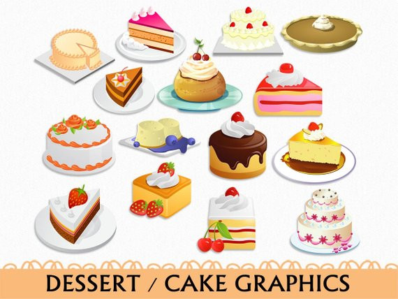 Geburtstagstorte Gemalt
 Kuchen Clip Art Grafik essen Süßigkeiten Dessert Clipart