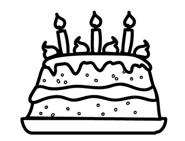 Geburtstagstorte Zum Ausmalen
 Kostenlose Malvorlage Geburtstag Geburtstagstorte zum