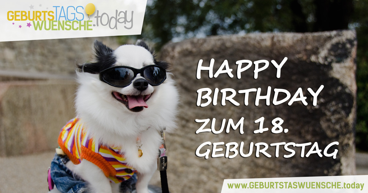 Geburtstagswünsche 18 Geburtstag
 Glückwünsche zum 18 Geburtstag Bild "Happy Birthday"