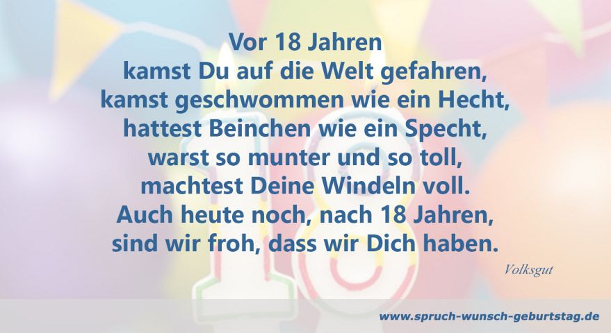 Geburtstagswünsche 18 Jahre
 Lustige Worte Zum Geburtstag Bilder coleection