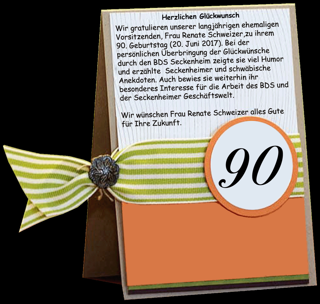 Geburtstagswünsche 90 Jahre
 Geburtstagskarte 90 jahre – Beliebte Geschenke für Ihre