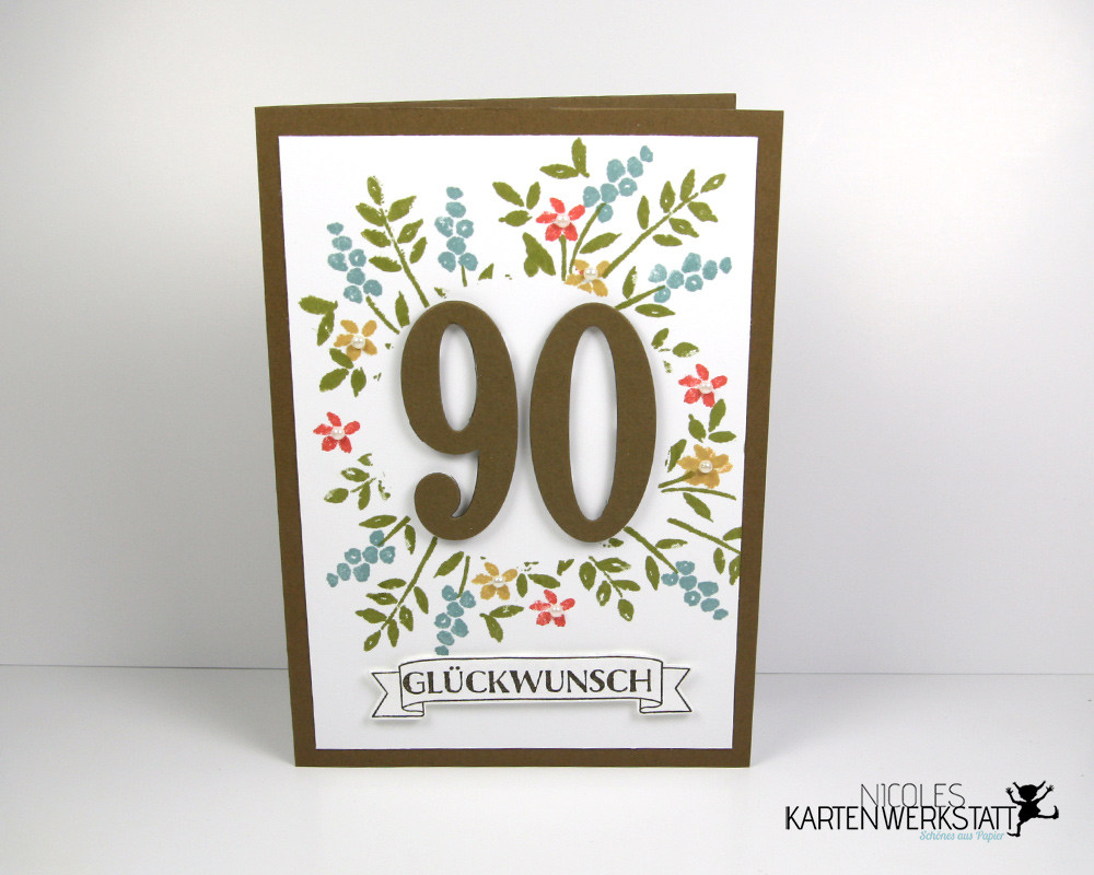 Geburtstagswünsche 90 Jahre
 Karte zum 90 Geburtstag