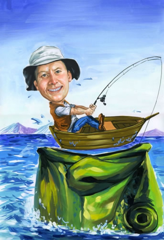 Geburtstagswünsche Für Angler
 Karikatur Erfolgreicher Angler