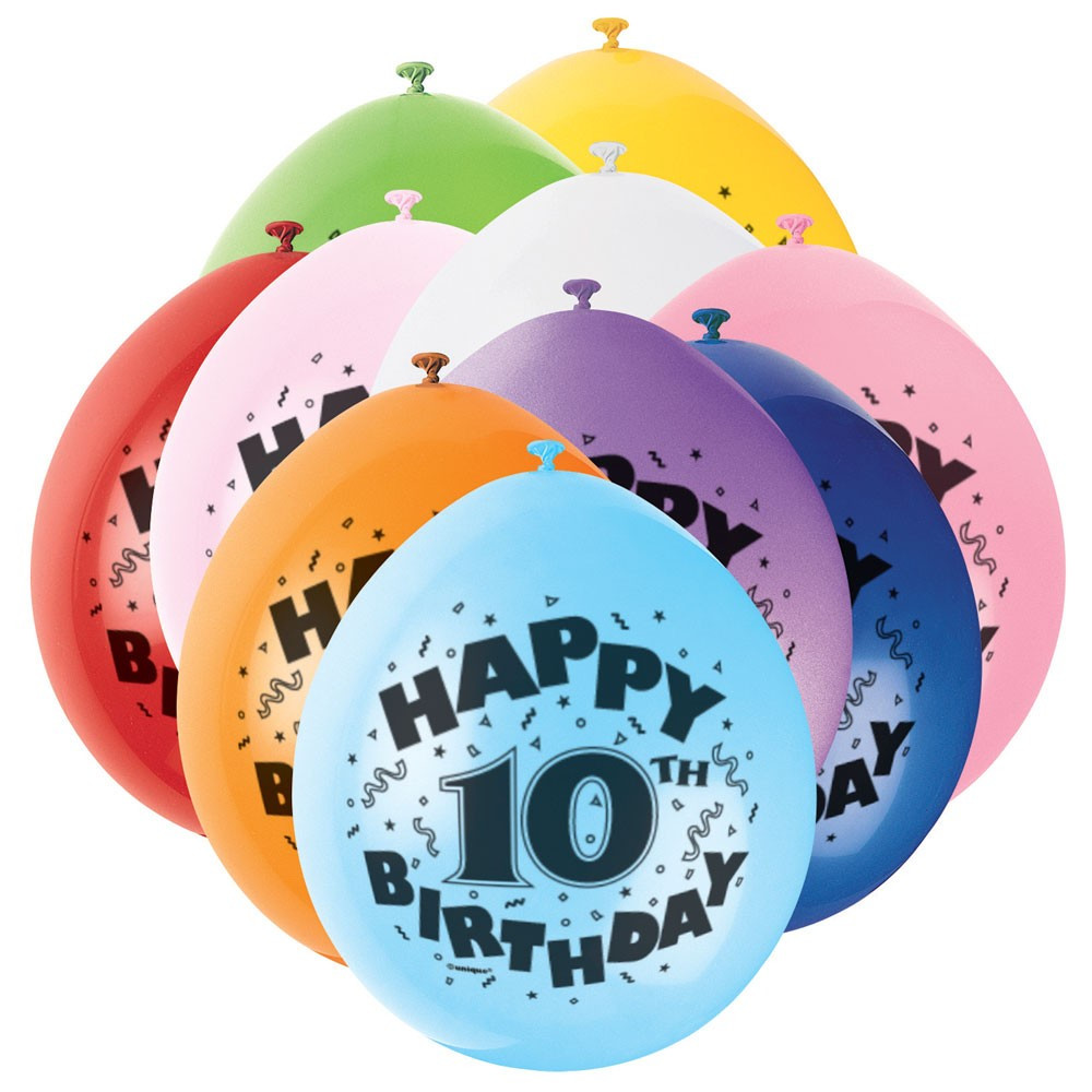 Geburtstagswünsche Für Kinder 10 Jahre
 Zahlenballons Luftballons für den 10 Geburtstag