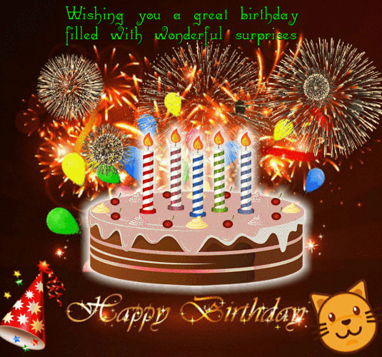 Geburtstagswünsche Gif
 Whatsapp a sparkling birthday wish sharp at 12 to your