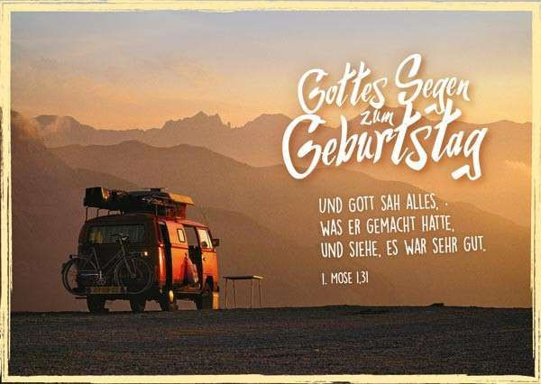 Geburtstagswünsche Gottes Segen
 Postkarte mit Bibeltext zum Geburtstag Format 10 5 cm x