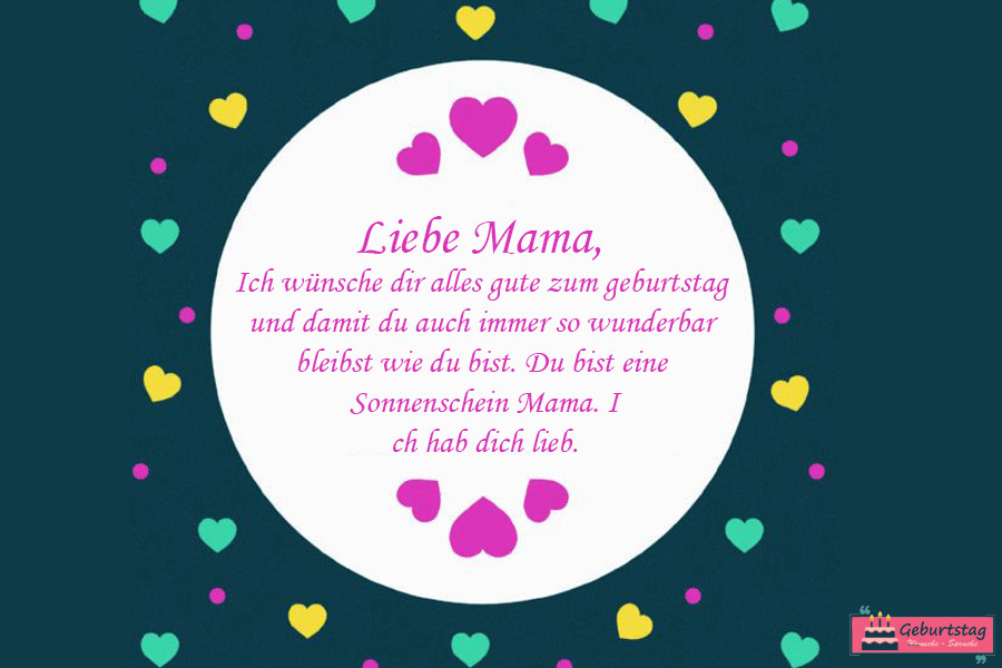 Geburtstagswünsche Mama Kurz
 Geburtstagswünsche Für Mama Von Tochter Sohn schöne