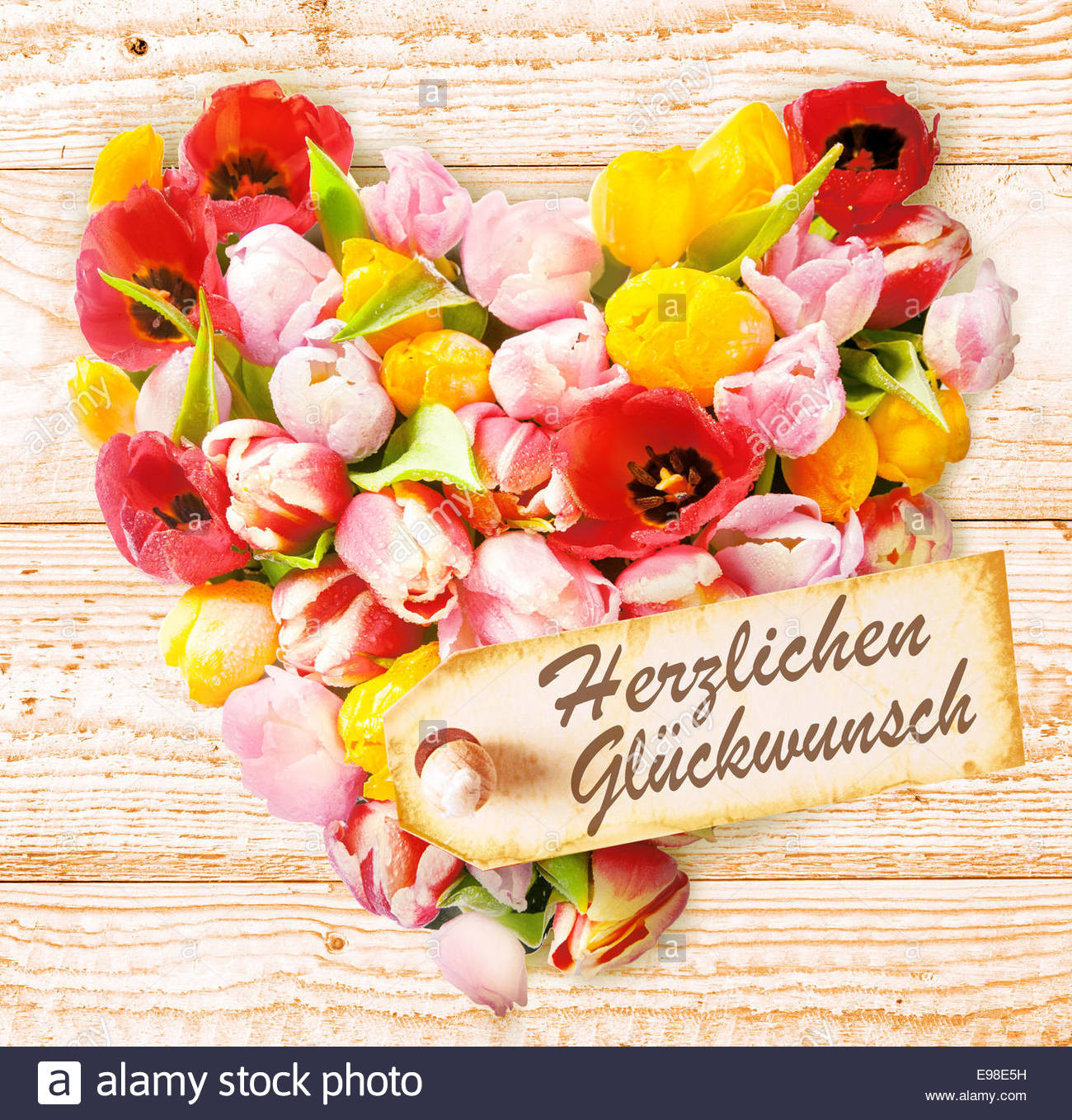 Geburtstagswünsche Mit Blumen
 Deutsche Geburtstagswünsche auf einem bunten floralen