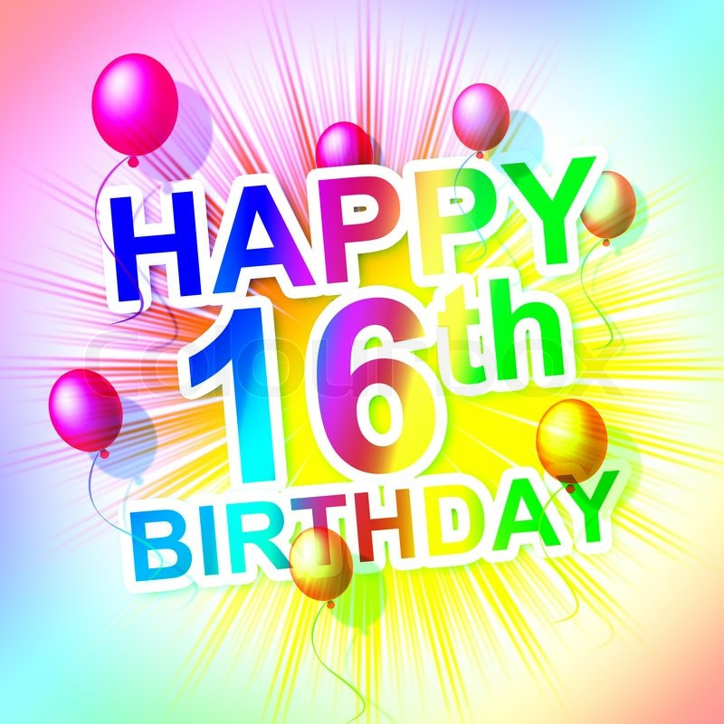 Geburtstagswünsche Zum 16 Geburtstag
 Alles Gute zum Geburtstag gibt sechzehn 16 und feiern