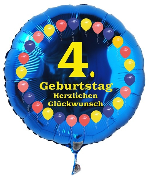 Geburtstagswünsche Zum 4 Geburtstag
 Ballonsupermarkt lineshop Luftballon 4 Geburtstag