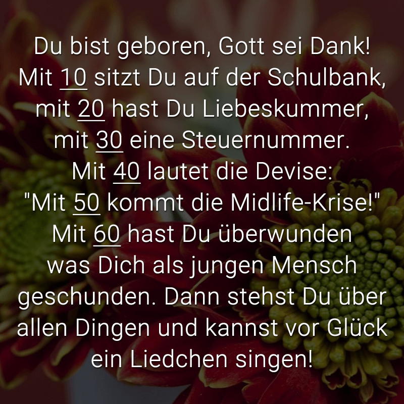 Geile Geburtstagssprüche
 Glückwünsche zum 60 Geburtstag Beliebt lustig & kreativ