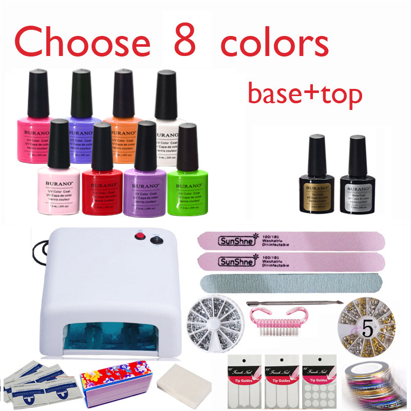 Gel Maniküre Set
 burano Nail kit Art DIY Full Set Led Soak f Uv Gel