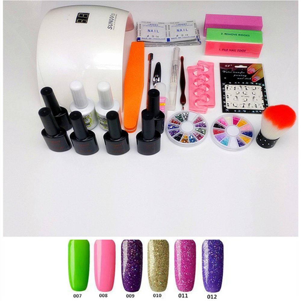 Gel Maniküre Set
 SUN9S Nail Set Kit Nail Gel Manicure Set 24W UV LED Lamp