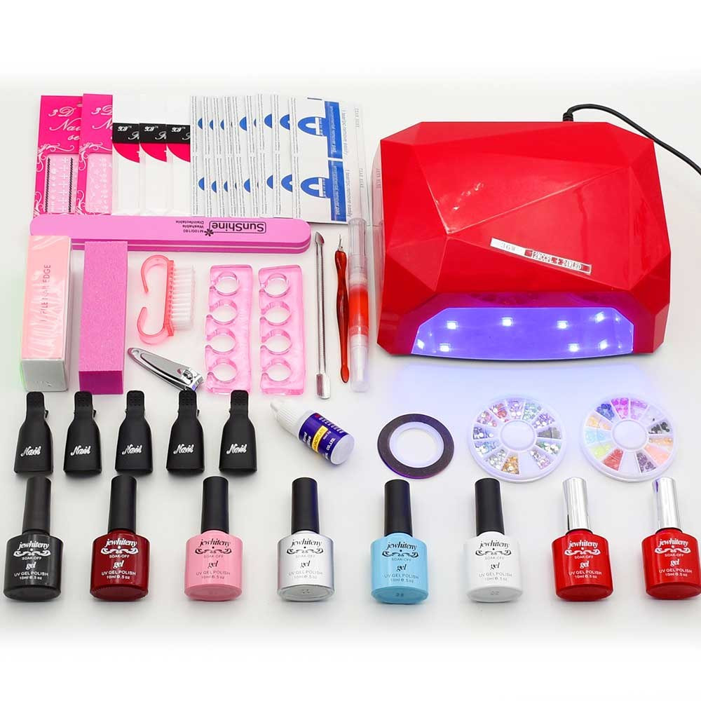 Gel Maniküre Set
 6 Color Nail Gel Varnish Polish Manicure set With UV Lamp