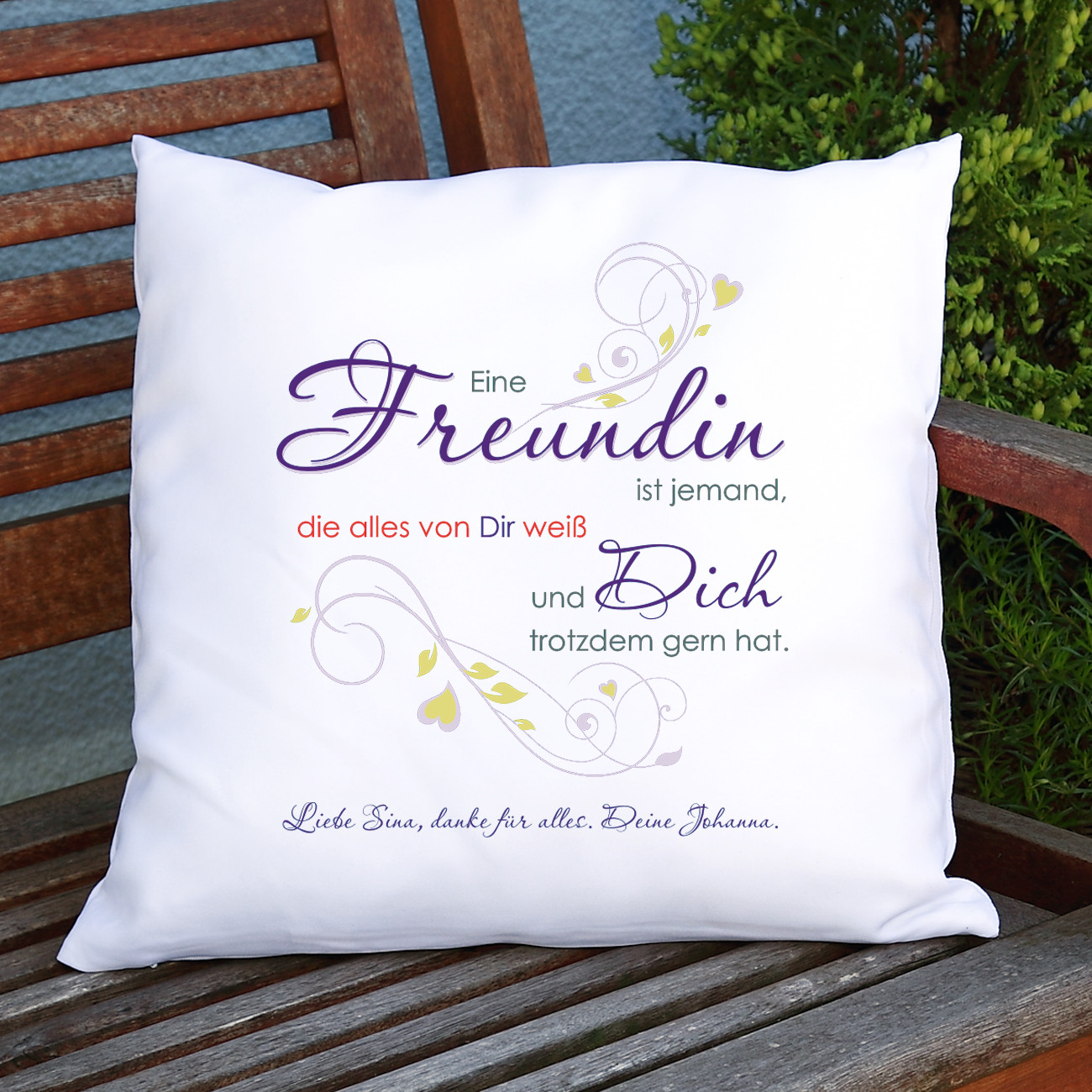 Geschenk Für Freund Zum Geburtstag
 Kissen für beste Freundin