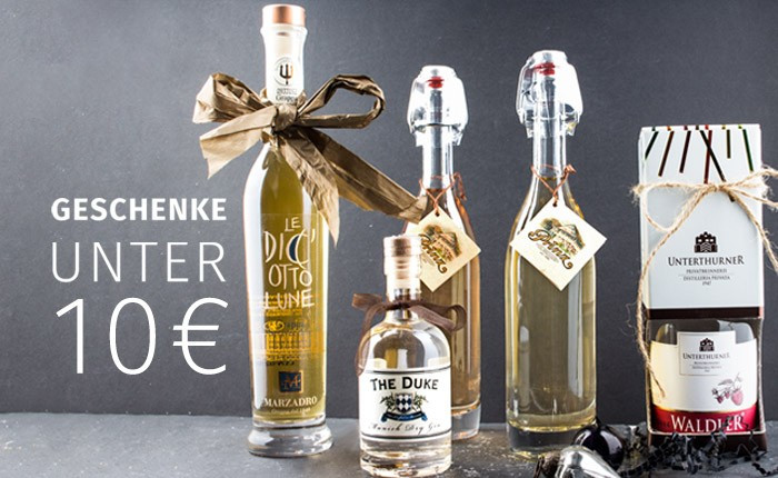 Geschenke Für 10 Euro
 10 Geschenke für unter 10 € Spirituosen günstig online