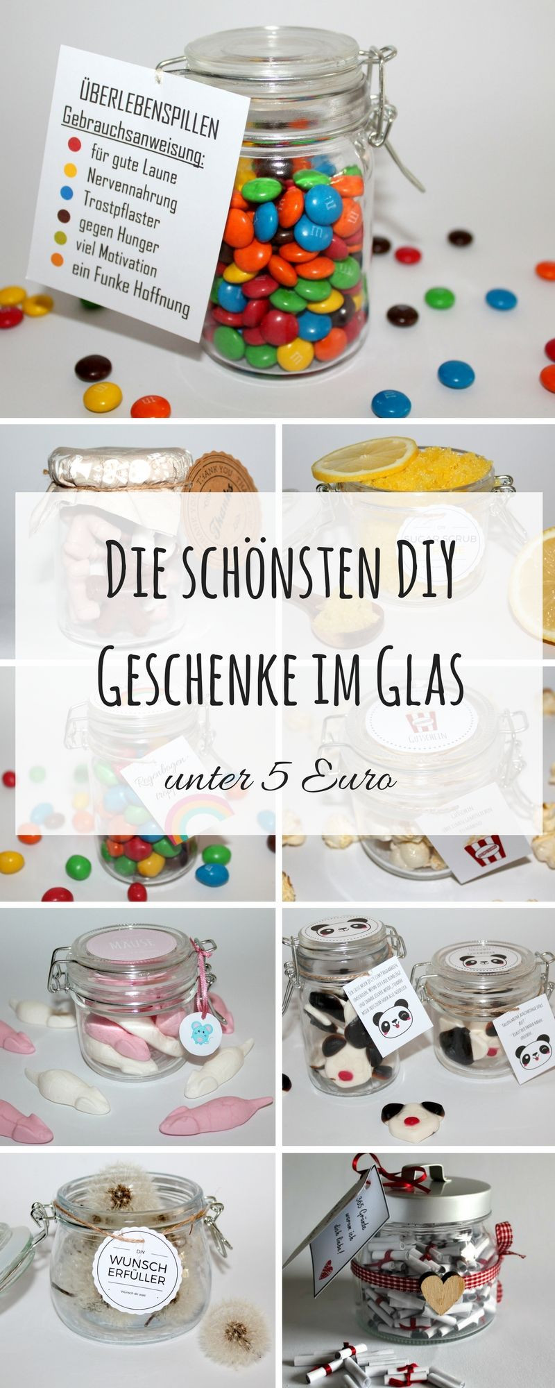 Geschenke Für 5 Euro
 DIY Schönsten DIY Geschenke im Glas unter 5 Euro