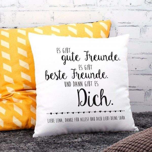 Geschenke Für Beste Freunde
 Kissen für Freundin mit Ihrem WUnschtext bedruckt