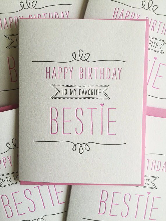 Geschenke Für Bff
 Geburtstagskarte für beste Freundin Karte von