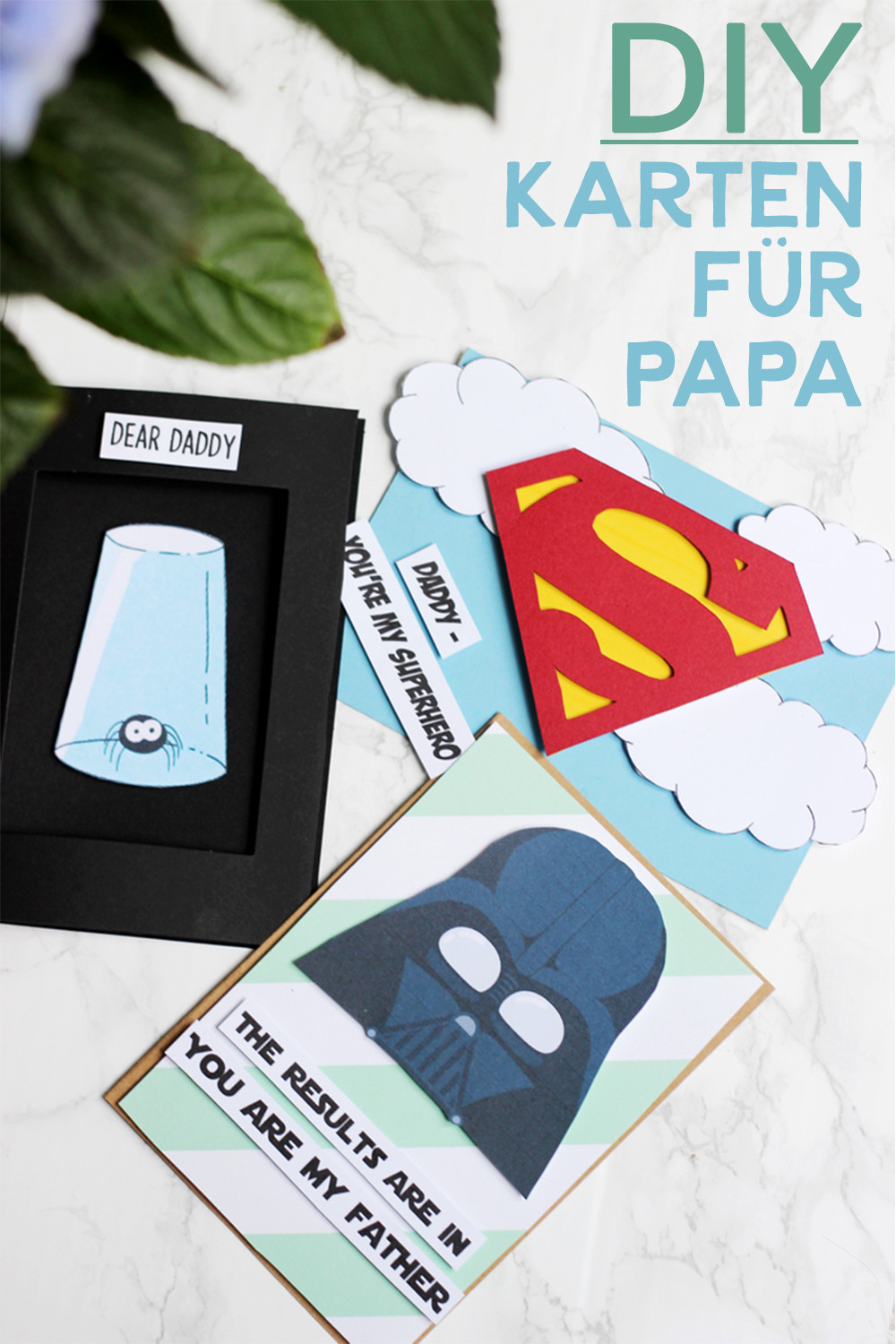 Geschenke Für Den Papa
 Geschenke für Papa DIY Karten für unseren Held