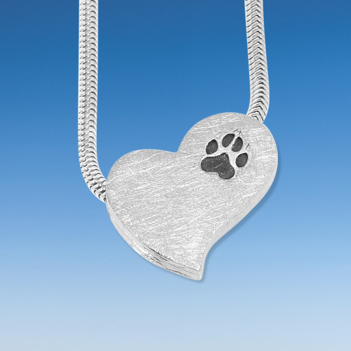 Geschenke Für Katzenfreunde
 Dezenter Herzanhänger matt mit Hundepfote