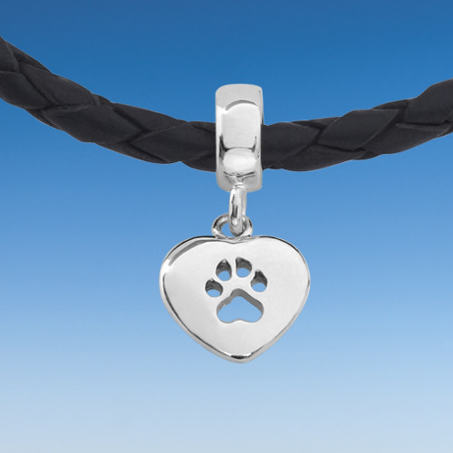 Geschenke Für Katzenfreunde
 Reizendes Armband mit eingehängtem Herz mit Hundepfote an