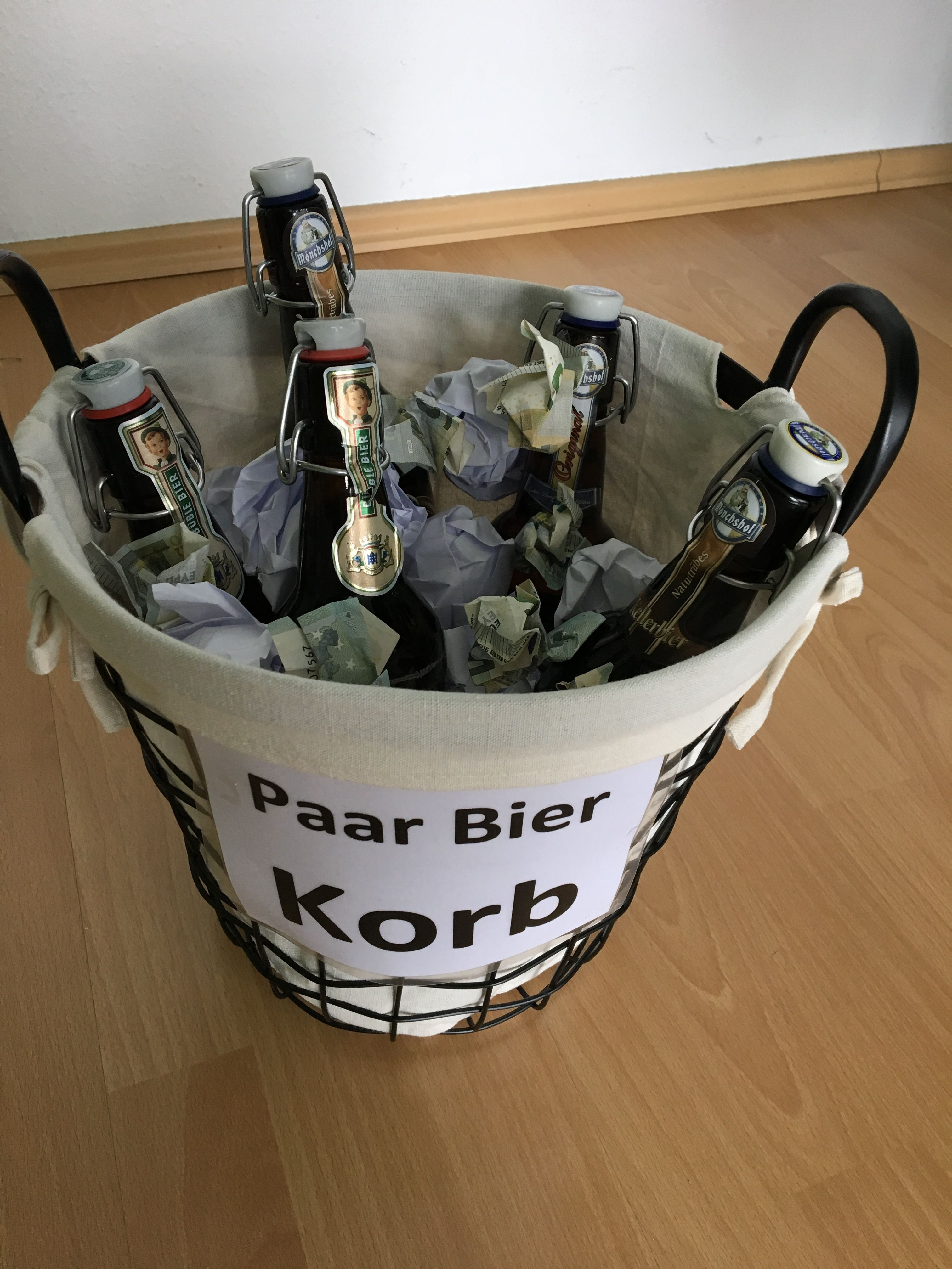 Geschenke Für Paar
 Papierkorb Männer Geschenk Paar Bier Korb