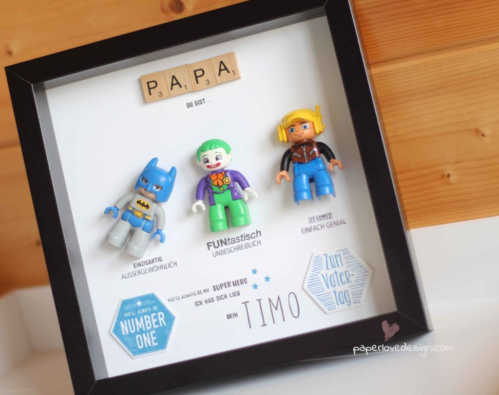 Geschenke Für Papa Zum Geburtstag
 DIY GESCHENK ZUM VATERTAG – LEGO RAHMEN FÜR SUPERHELD PAPA