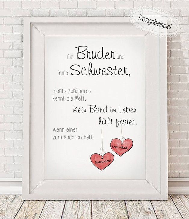 Geschenke Für Schwestern
 "BRUDER & SCHWESTER" Bitte beim Kauf alle relevanten