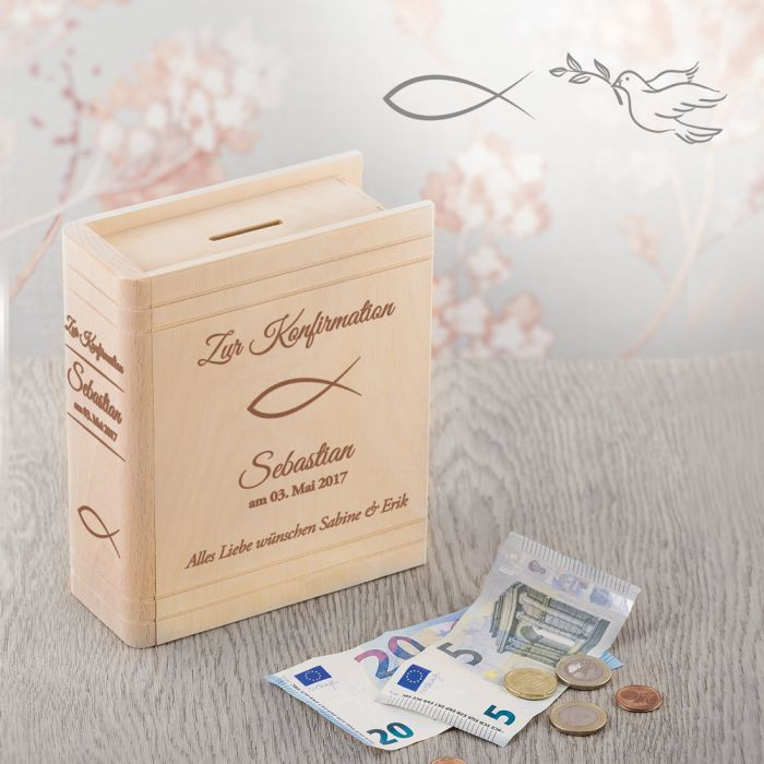 Geschenke Konfirmation
 Personalisiertes Sparbuch zur Konfirmation christliche