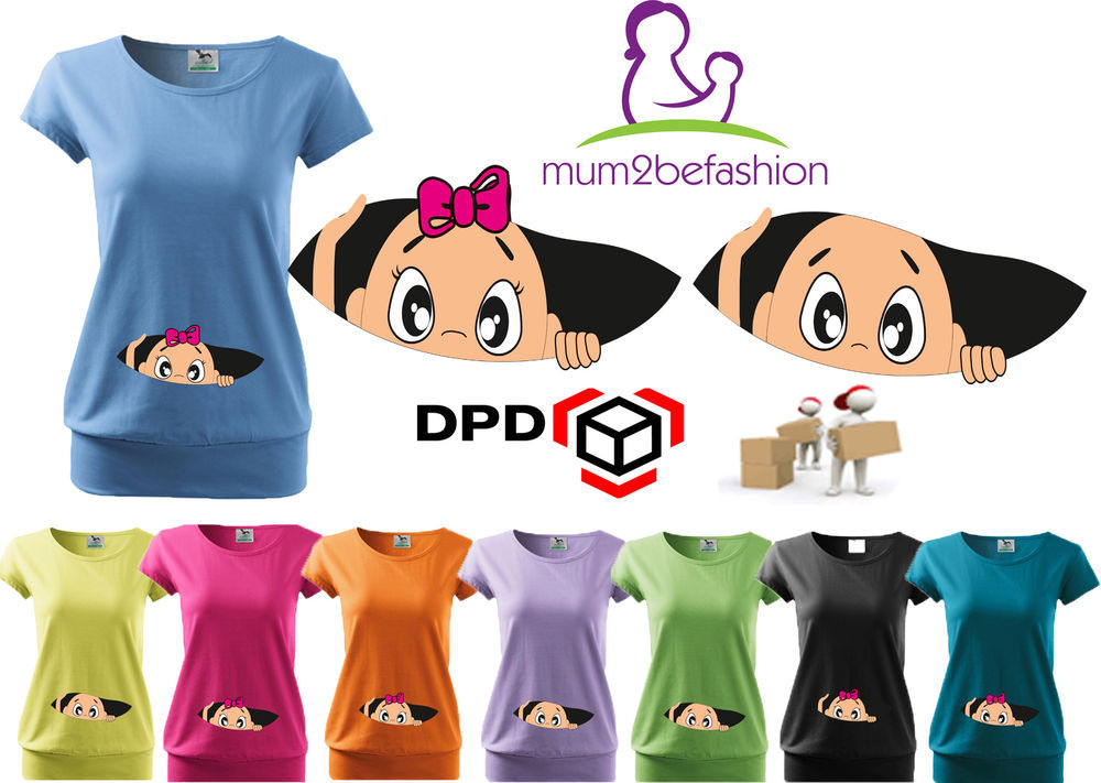 Geschenke Schwangerschaft
 Mutterschaft Schwangerschaft GUCK GUCK T Shirt Top Blusen
